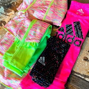 Adidas neon baby athletic hoodie and leggings